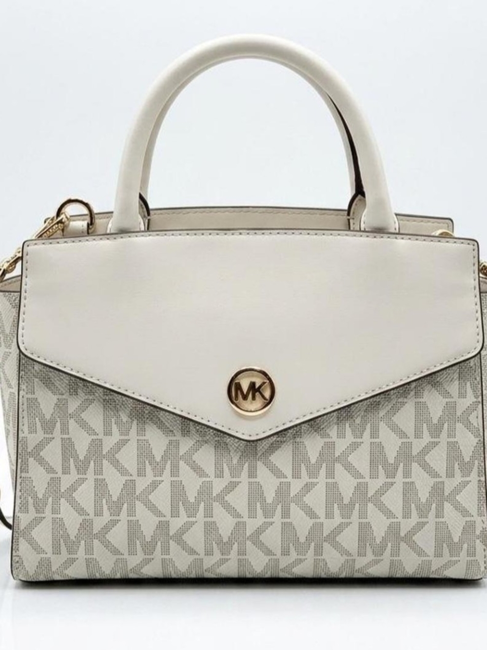 Michael Kors Jet Set Cream Signature Logo Satchel